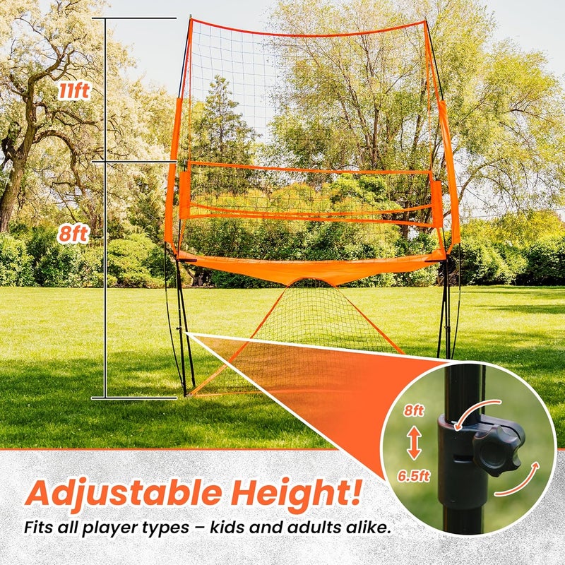 LABADRHO LBH® - Volleyball net for Backyard, Volleyball Training Equipment Outdoor & Indoor, Volleyball Practice Net, Trainer Equipment for Kids and Adult, Hitting Trainer nets rebounder - Image 4